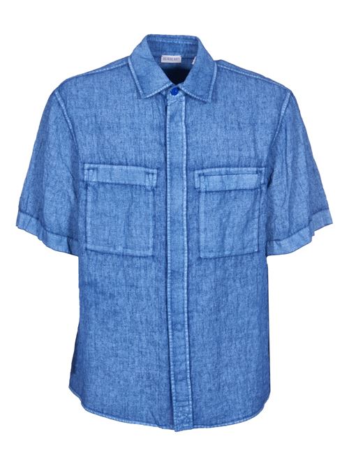 Short-sleeved blue linen BURBERRY | 8082658B7323