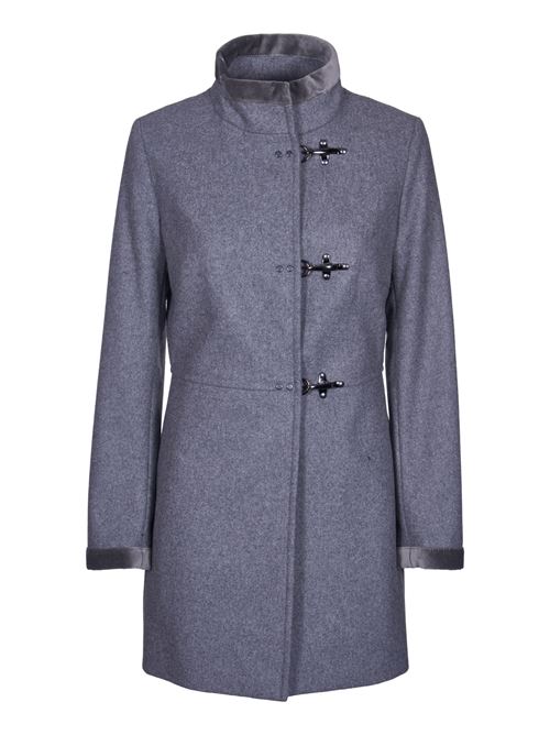 Virginia Coat in soffice panno misto lana grigio FAY | NAW50494000UKMB600