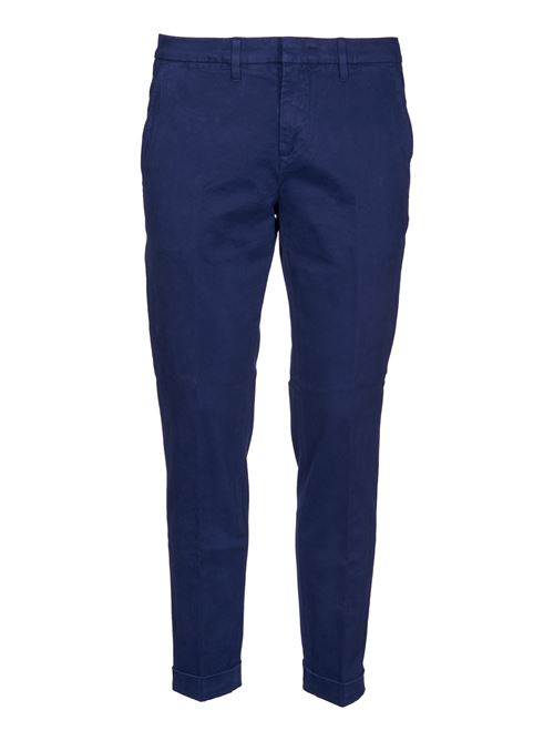 Pantaloni dritti in cotone blu navy FAY | NTM8649187TQGGU810