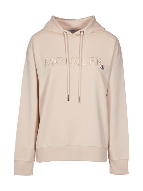 FELPA CON CAPPUCCIO E LOGO MONCLER | 8G0001989A1K221