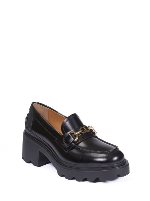 Mocassini in pelle nera TOD'S | XXW08D0IS60SHAB999