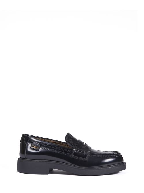 Black calfskin loafers TOD'S | XXW20L0IM50SHAB999