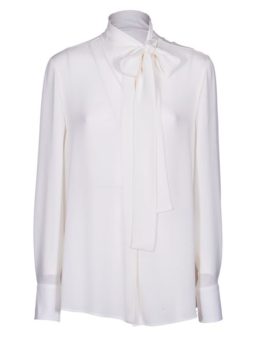 Camicia con Sciarpina in Georgette Bianco Donna VALENTINO | 5B3AB3Y31MHA03