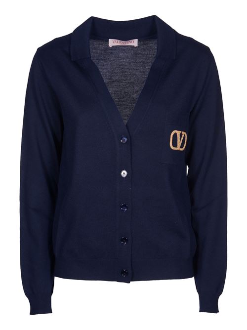 Cardigan blu VLogo VALENTINO | 5B3KA08C8NY598