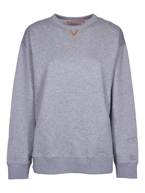 Oversized sweatshirt in gray cotton blend VALENTINO | 5B3MF23F8PU080