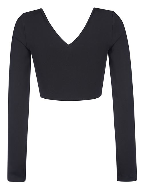 cropped v neck top w/long sleeves GIVENCHY | BW60X2301F001