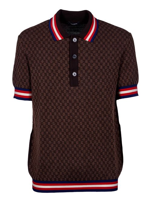 Wool polo shirt BALMAIN | BH0GB020KF25WFP