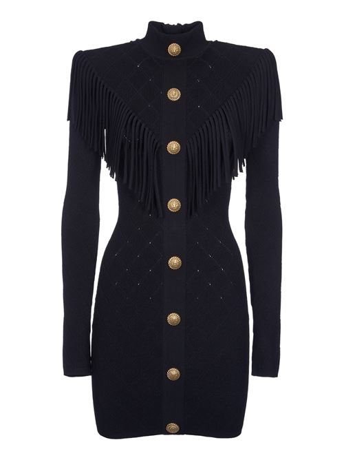 short dress with fringes BALMAIN | CF1R8081KF530PA