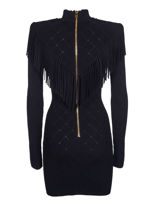 short dress with fringes BALMAIN | CF1R8081KF530PA