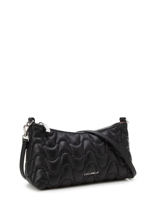 Coccinelle Aura Bag in Black Matelassè Leather COCCINELLE | E5Q60550101001