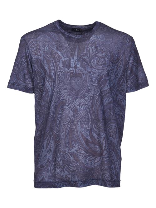 T-SHIRT IN TECHNICAL FABRIC WITH PAISLEY PRINT ETRO | MRMA0002AJ067X0883