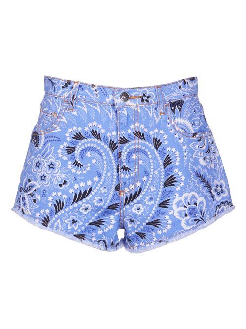 SHORTS IN DENIM CON STAMPA ETRO | WRNG0001AK016X0880