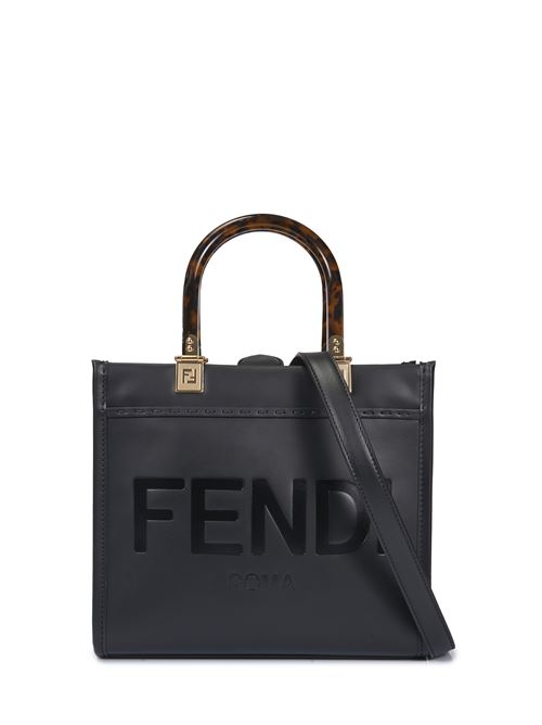 Sunshine Small Leather Shopper FENDI | 8BH394ABVLF0KUR