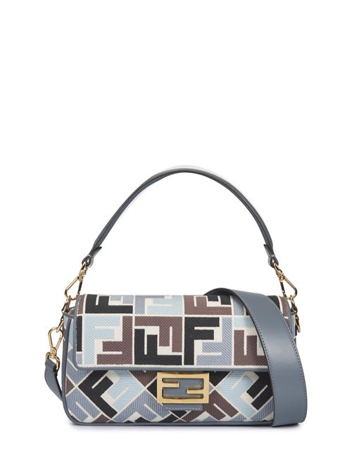 Multicolor canvas baguette bag with FF embroidery FENDI | 8BR600ARC2F1OPK