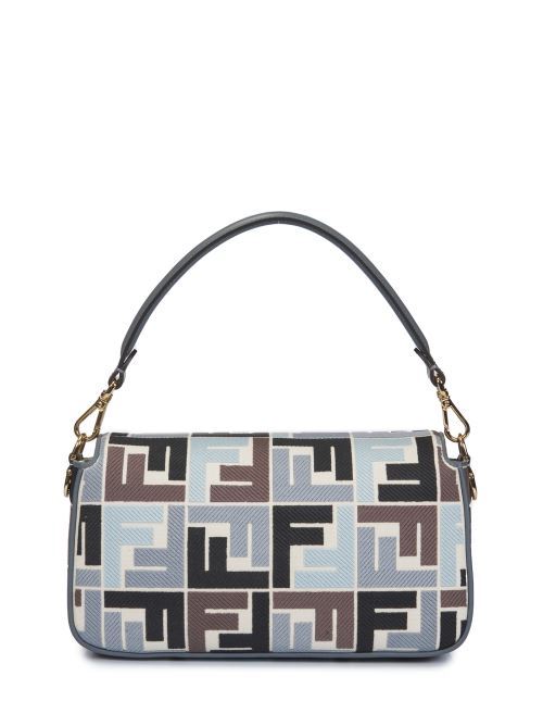 BaguetteBorsa in canvas multicolor con ricamo FF FENDI | 8BR600ARC2F1OPK