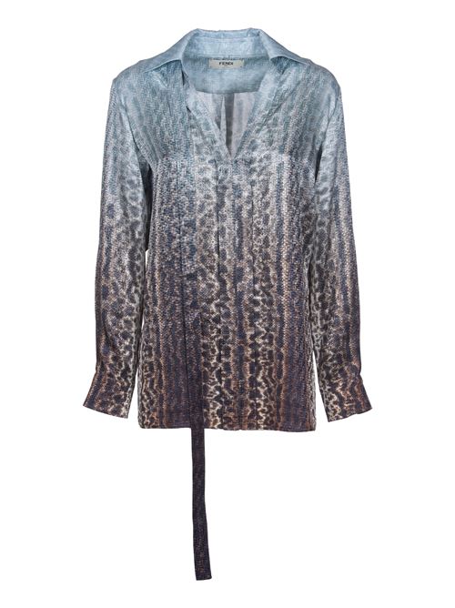 Camicia in seta animalier FENDI | FS8166ARUFF08S8