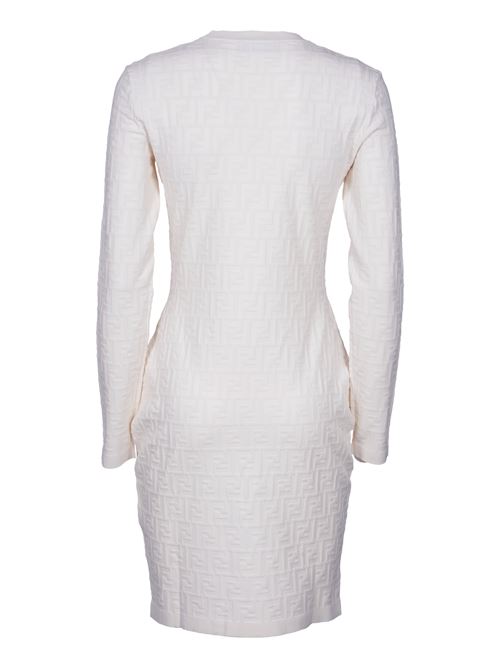 White FF viscose dress FENDI | FZDB85AQ41F1M2A