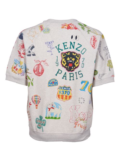 T-shirt Drawn Varsity KENZO | FE55TS0054WC93