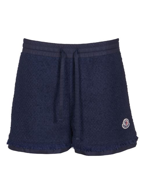 Shorts in spugna blu navy MONCLER | 2B00007597NZ778