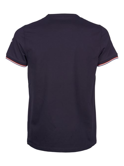 T-shirt in cotone con patch logo MONCLER | 8C7160087296999