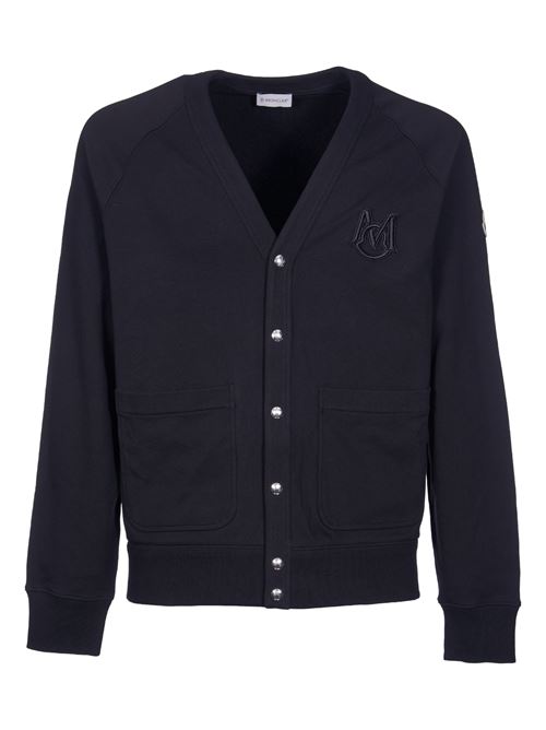 CARDIGAN CON MONOGRAMMA RICAMATO MONCLER | 8G00050899WK999