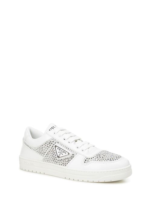 Sneakers in pelle con cristalli PRADA | 1E348N2AWLF030F0009