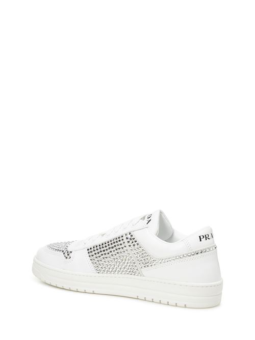 Leather sneakers with crystals PRADA | 1E348N2AWLF030F0009