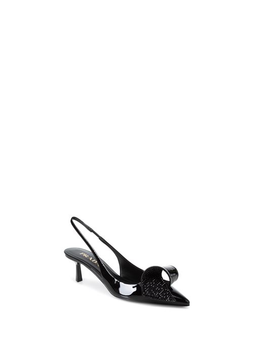 Patent leather slingback pumps PRADA | 1I345N3LOCF055F0002