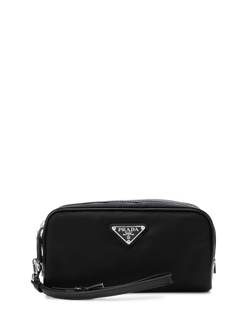 Necessaire in Re-Nylon e pelle PRADA | 2NE063789F0002