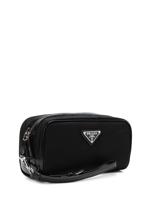 Necessaire in Re-Nylon e pelle PRADA | 2NE063789F0002